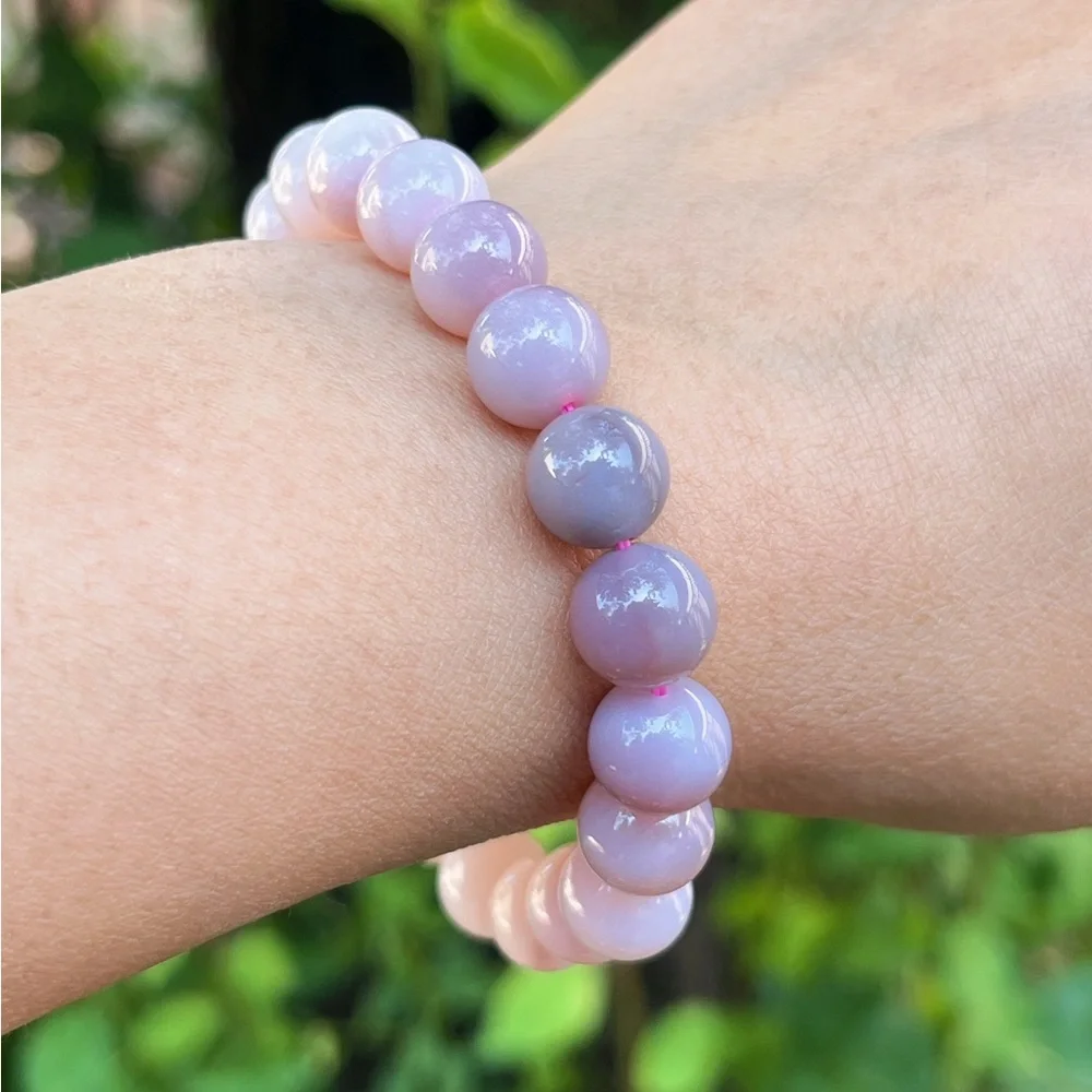 9.5mm gradient purple pink Yanyuan‎ agate bracelet